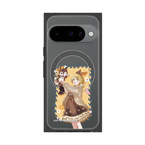 Premium Square Case with Pixelsnap［ Hatsune Miku × Kuppy Ramune - Kagamine Rin × Ram - Full-body Illustration 1 ］