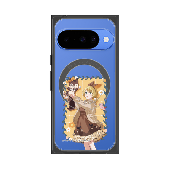 Premium Square Case with Pixelsnap［ Hatsune Miku × Kuppy Ramune - Kagamine Rin × Ram - Full-body Illustration 1 ］