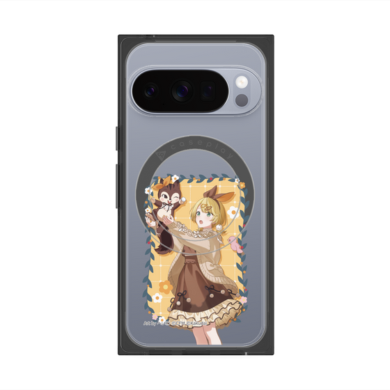 Premium Square Case with Pixelsnap［ Hatsune Miku × Kuppy Ramune - Kagamine Rin × Ram - Full-body Illustration 1 ］
