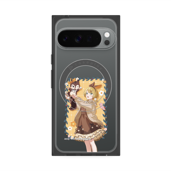 Premium Square Case with Pixelsnap［ Hatsune Miku × Kuppy Ramune - Kagamine Rin × Ram - Full-body Illustration 1 ］