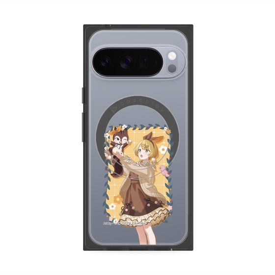 Premium Square Case with Pixelsnap［ Hatsune Miku × Kuppy Ramune - Kagamine Rin × Ram - Full-body Illustration 1 ］