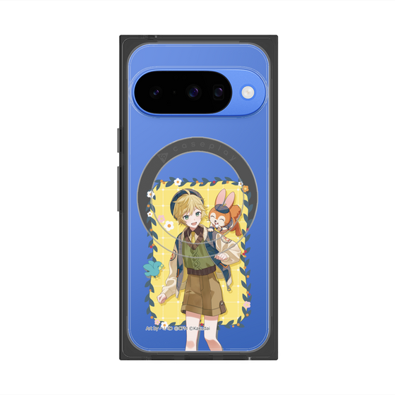 Premium Square Case with Pixelsnap［ Hatsune Miku × Kuppy Ramune - Kagamine Len × Kuppy - Full-body Illustration 1 ］