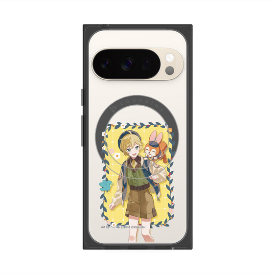 Premium Square Case with Pixelsnap［ Hatsune Miku × Kuppy Ramune - Kagamine Len × Kuppy - Full-body Illustration 1 ］