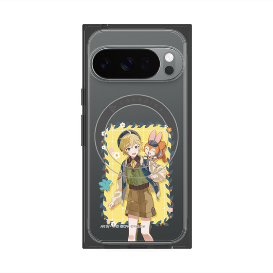 Premium Square Case with Pixelsnap［ Hatsune Miku × Kuppy Ramune - Kagamine Len × Kuppy - Full-body Illustration 1 ］
