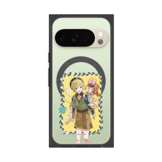 Premium Square Case with Pixelsnap［ Hatsune Miku × Kuppy Ramune - Kagamine Len × Kuppy - Full-body Illustration 1 ］