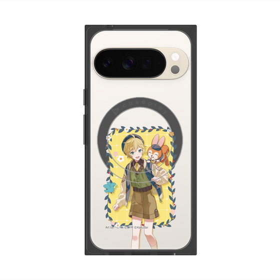 Premium Square Case with Pixelsnap［ Hatsune Miku × Kuppy Ramune - Kagamine Len × Kuppy - Full-body Illustration 1 ］
