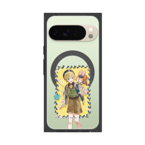 Premium Square Case with Pixelsnap［ Hatsune Miku × Kuppy Ramune - Kagamine Len × Kuppy - Full-body Illustration 1 ］