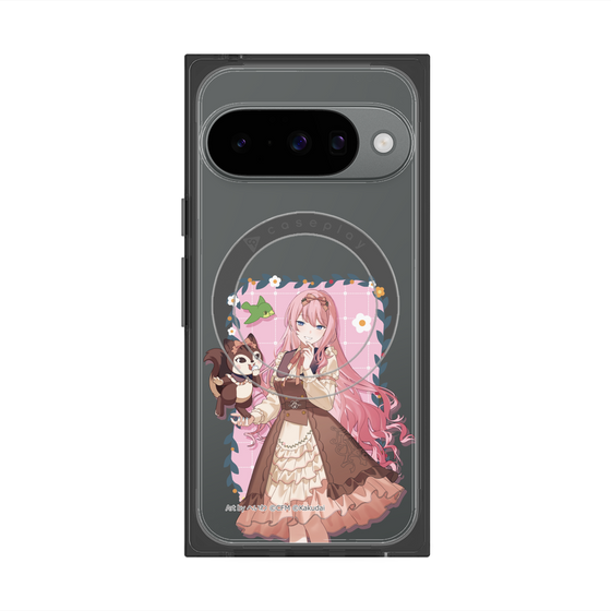 Premium Square Case with Pixelsnap［ Hatsune Miku × Kuppy Ramune - Megurine Luka × Ram - Full-body Illustration 1 ］