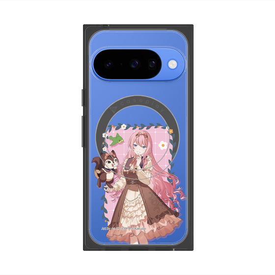 Premium Square Case with Pixelsnap［ Hatsune Miku × Kuppy Ramune - Megurine Luka × Ram - Full-body Illustration 1 ］