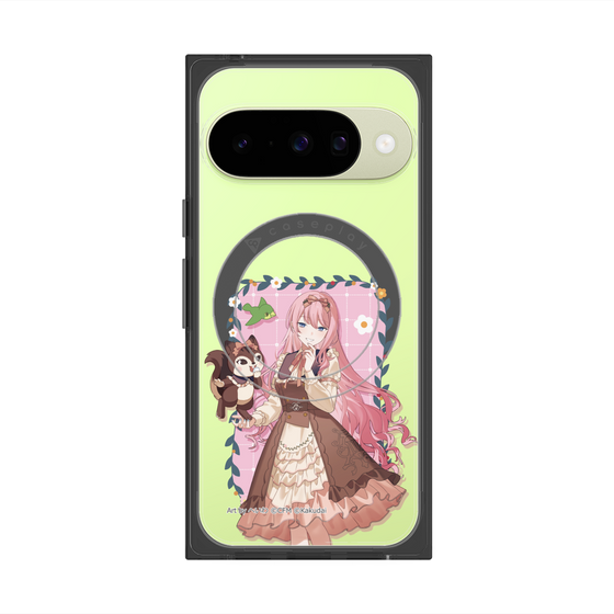Premium Square Case with Pixelsnap［ Hatsune Miku × Kuppy Ramune - Megurine Luka × Ram - Full-body Illustration 1 ］
