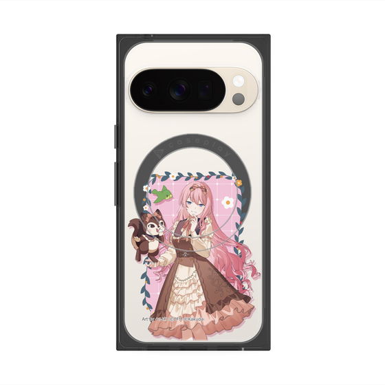 Premium Square Case with Pixelsnap［ Hatsune Miku × Kuppy Ramune - Megurine Luka × Ram - Full-body Illustration 1 ］