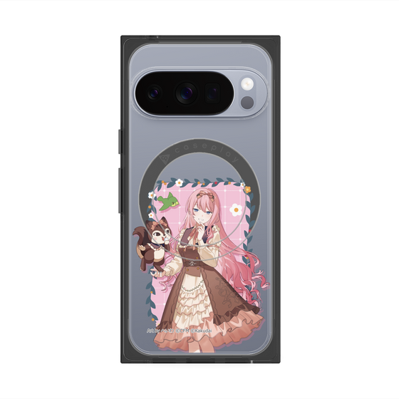 Premium Square Case with Pixelsnap［ Hatsune Miku × Kuppy Ramune - Megurine Luka × Ram - Full-body Illustration 1 ］