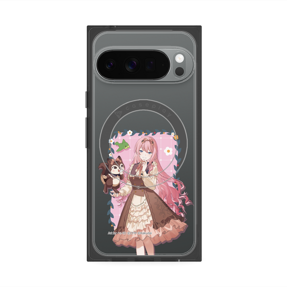 Premium Square Case with Pixelsnap［ Hatsune Miku × Kuppy Ramune - Megurine Luka × Ram - Full-body Illustration 1 ］