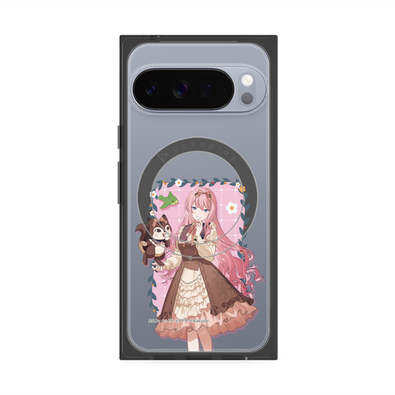 Premium Square Case with Pixelsnap［ Hatsune Miku × Kuppy Ramune - Megurine Luka × Ram - Full-body Illustration 1 ］