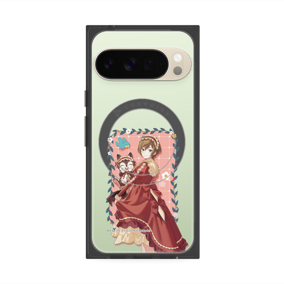 Premium Square Case with Pixelsnap［ Hatsune Miku × Kuppy Ramune - MEIKO × Ram - Full-body Illustration 1 ］