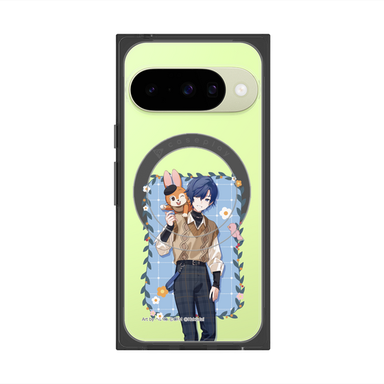 Premium Square Case with Pixelsnap［ Hatsune Miku × Kuppy Ramune - KAITO × Kuppy - Full-body Illustration 1 ］