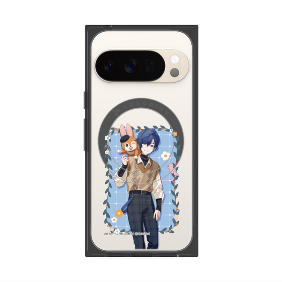 Premium Square Case with Pixelsnap［ Hatsune Miku × Kuppy Ramune - KAITO × Kuppy - Full-body Illustration 1 ］