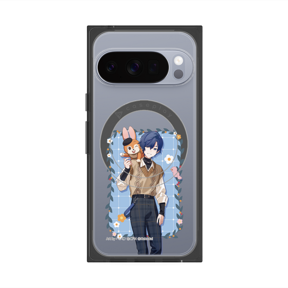 Premium Square Case with Pixelsnap［ Hatsune Miku × Kuppy Ramune - KAITO × Kuppy - Full-body Illustration 1 ］