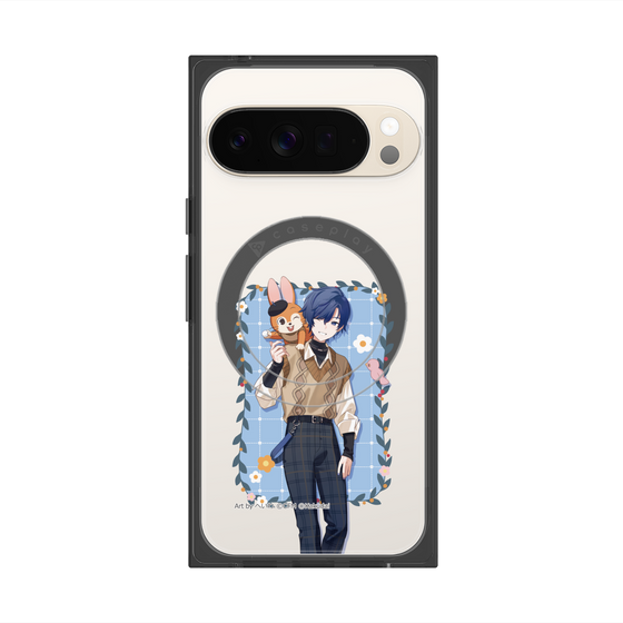 Premium Square Case with Pixelsnap［ Hatsune Miku × Kuppy Ramune - KAITO × Kuppy - Full-body Illustration 1 ］