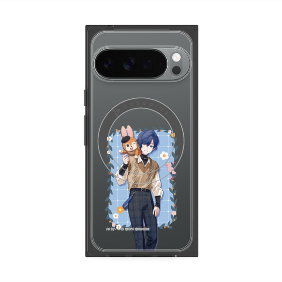 Premium Square Case with Pixelsnap［ Hatsune Miku × Kuppy Ramune - KAITO × Kuppy - Full-body Illustration 1 ］