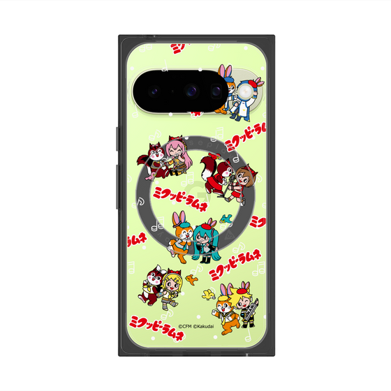 Premium Square Case with Pixelsnap［ Hatsune Miku × Kuppy Ramune - Overall Pattern ］