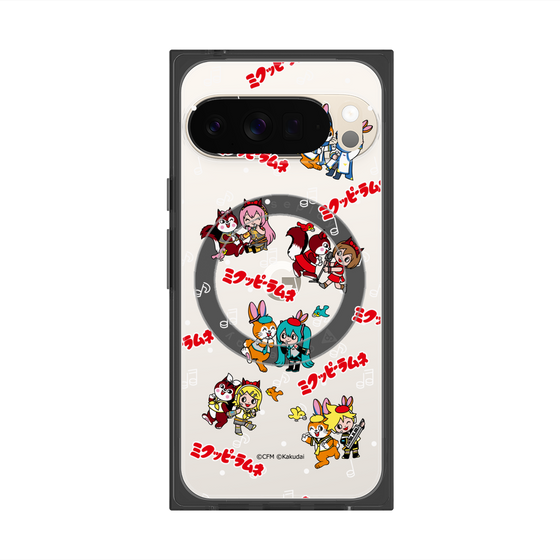 Premium Square Case with Pixelsnap［ Hatsune Miku × Kuppy Ramune - Overall Pattern ］
