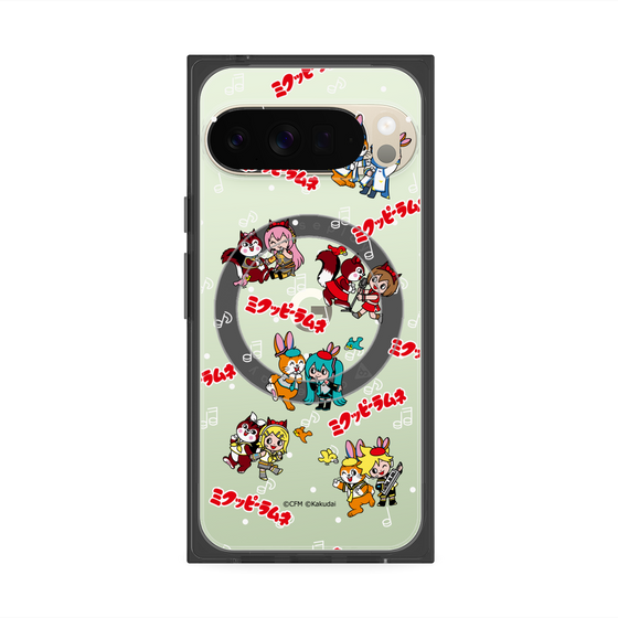 Premium Square Case with Pixelsnap［ Hatsune Miku × Kuppy Ramune - Overall Pattern ］
