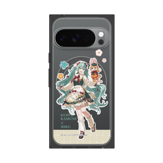 Premium Square Case with Pixelsnap［ Hatsune Miku × Kuppy Ramune - Hatsune Miku × Kuppy - Full-body Illustration 2 ］
