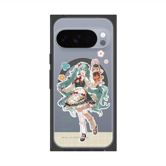 Premium Square Case with Pixelsnap［ Hatsune Miku × Kuppy Ramune - Hatsune Miku × Kuppy - Full-body Illustration 2 ］