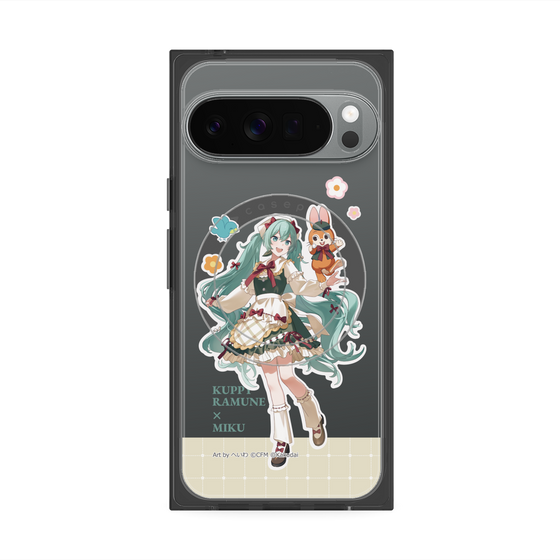 Premium Square Case with Pixelsnap［ Hatsune Miku × Kuppy Ramune - Hatsune Miku × Kuppy - Full-body Illustration 2 ］