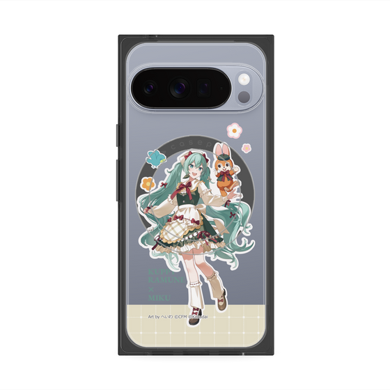 Premium Square Case with Pixelsnap［ Hatsune Miku × Kuppy Ramune - Hatsune Miku × Kuppy - Full-body Illustration 2 ］