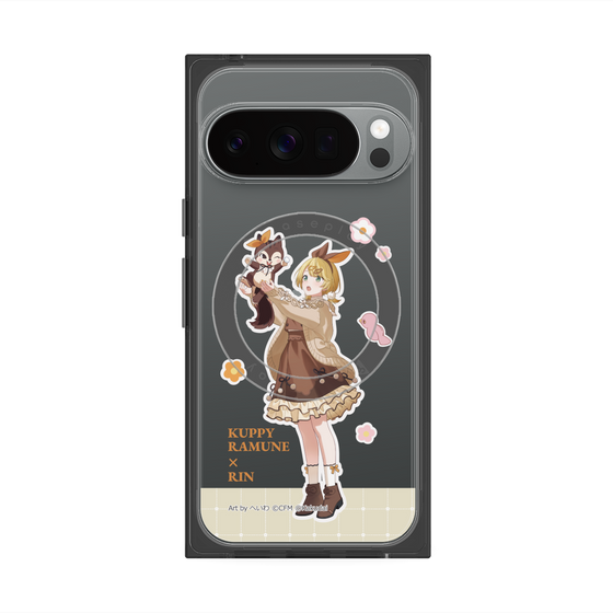 Premium Square Case with Pixelsnap［ Hatsune Miku × Kuppy Ramune - Kagamine Rin × Ram - Full-body Illustration 2 ］