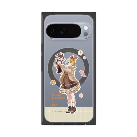 Premium Square Case with Pixelsnap［ Hatsune Miku × Kuppy Ramune - Kagamine Rin × Ram - Full-body Illustration 2 ］