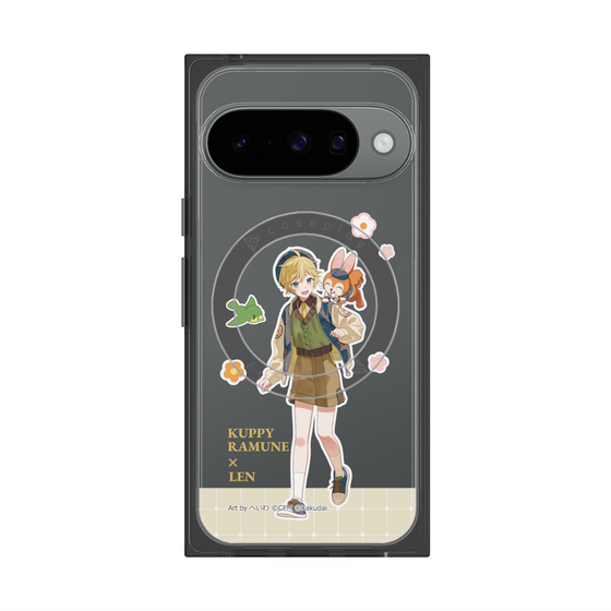 Premium Square Case with Pixelsnap［ Hatsune Miku × Kuppy Ramune - Kagamine Len × Kuppy - Full-body Illustration 2 ］