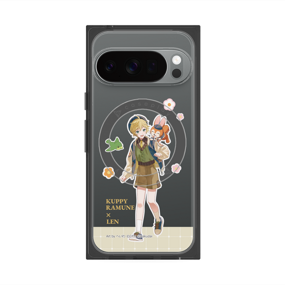 Premium Square Case with Pixelsnap［ Hatsune Miku × Kuppy Ramune - Kagamine Len × Kuppy - Full-body Illustration 2 ］