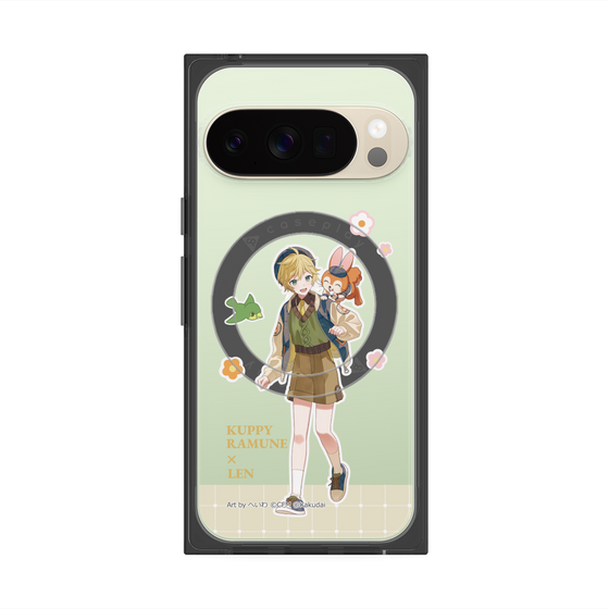 Premium Square Case with Pixelsnap［ Hatsune Miku × Kuppy Ramune - Kagamine Len × Kuppy - Full-body Illustration 2 ］
