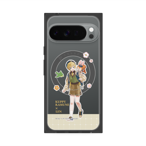 Premium Square Case with Pixelsnap［ Hatsune Miku × Kuppy Ramune - Kagamine Len × Kuppy - Full-body Illustration 2 ］