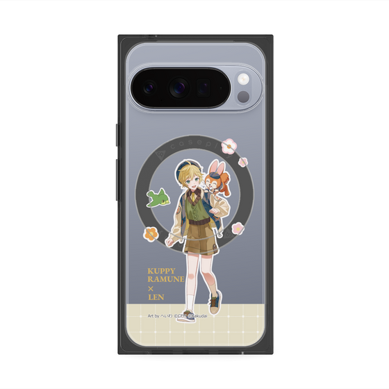 Premium Square Case with Pixelsnap［ Hatsune Miku × Kuppy Ramune - Kagamine Len × Kuppy - Full-body Illustration 2 ］