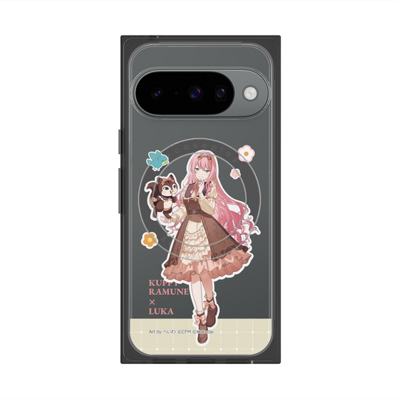 Premium Square Case with Pixelsnap［ Hatsune Miku × Kuppy Ramune - Megurine Luka × Ram - Full-body Illustration 2 ］
