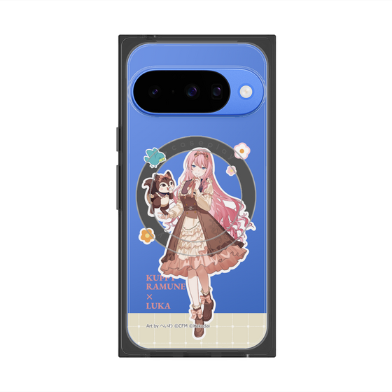 Premium Square Case with Pixelsnap［ Hatsune Miku × Kuppy Ramune - Megurine Luka × Ram - Full-body Illustration 2 ］