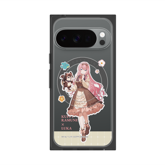 Premium Square Case with Pixelsnap［ Hatsune Miku × Kuppy Ramune - Megurine Luka × Ram - Full-body Illustration 2 ］