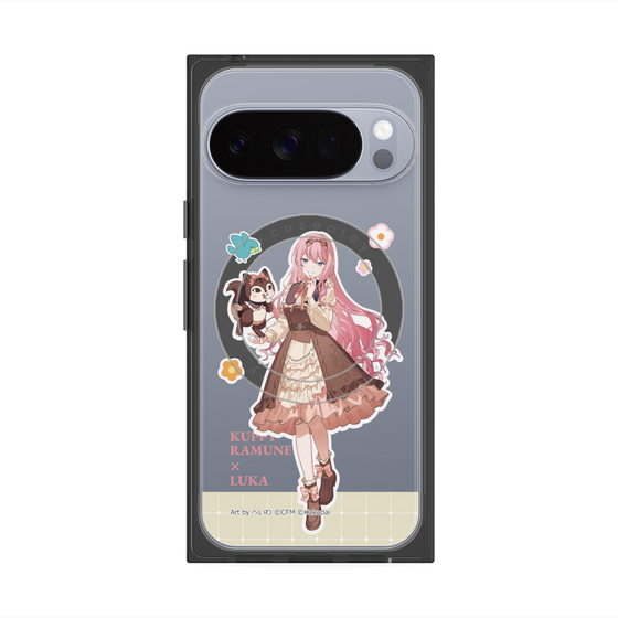 Premium Square Case with Pixelsnap［ Hatsune Miku × Kuppy Ramune - Megurine Luka × Ram - Full-body Illustration 2 ］
