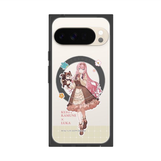 Premium Square Case with Pixelsnap［ Hatsune Miku × Kuppy Ramune - Megurine Luka × Ram - Full-body Illustration 2 ］