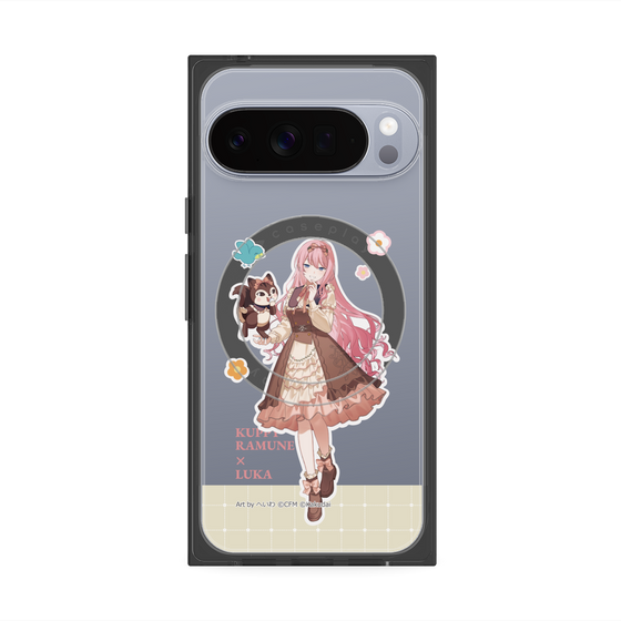Premium Square Case with Pixelsnap［ Hatsune Miku × Kuppy Ramune - Megurine Luka × Ram - Full-body Illustration 2 ］