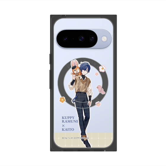 Premium Square Case with Pixelsnap［ Hatsune Miku × Kuppy Ramune - KAITO × Kuppy - Full-body Illustration 2 ］