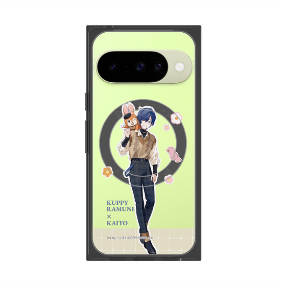 Premium Square Case with Pixelsnap［ Hatsune Miku × Kuppy Ramune - KAITO × Kuppy - Full-body Illustration 2 ］