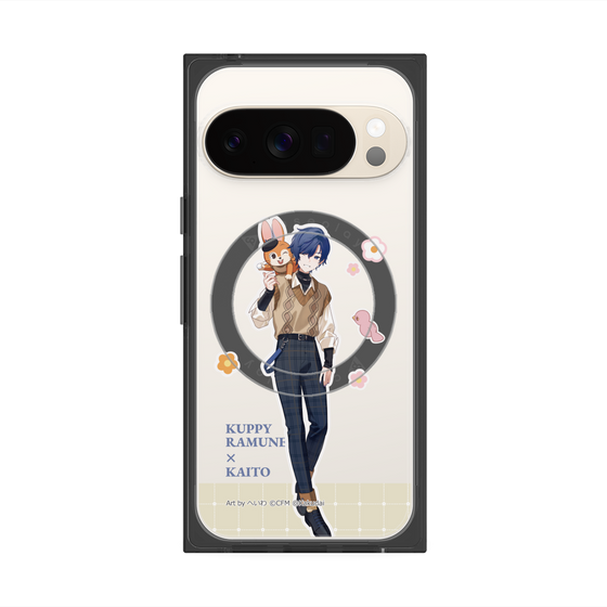 Premium Square Case with Pixelsnap［ Hatsune Miku × Kuppy Ramune - KAITO × Kuppy - Full-body Illustration 2 ］