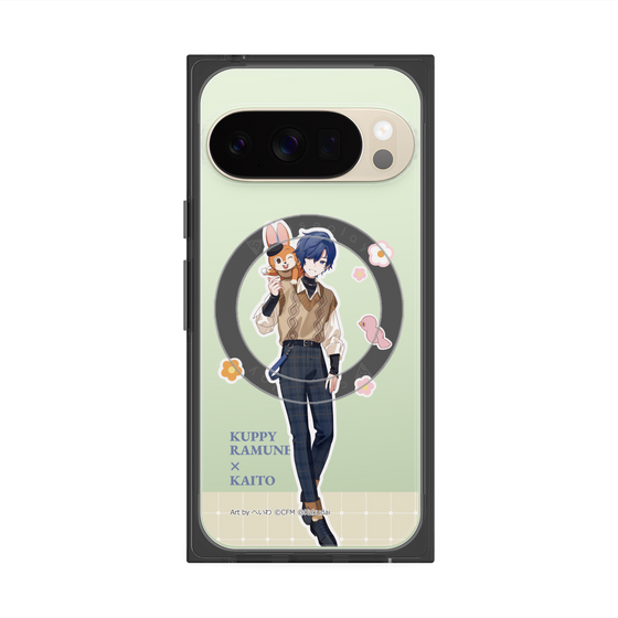Premium Square Case with Pixelsnap［ Hatsune Miku × Kuppy Ramune - KAITO × Kuppy - Full-body Illustration 2 ］