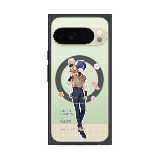 Premium Square Case with Pixelsnap［ Hatsune Miku × Kuppy Ramune - KAITO × Kuppy - Full-body Illustration 2 ］