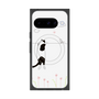 Premium Square Case with Pixelsnap［ Calico Cat Peeking with Curiosity ］